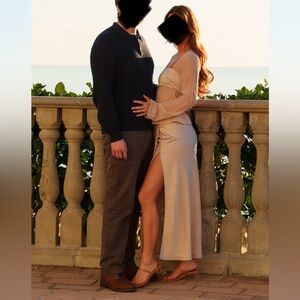 Free People long sleeve midi skirt set